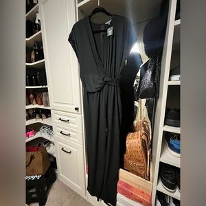 Madison- black wrap pant jumpsuit